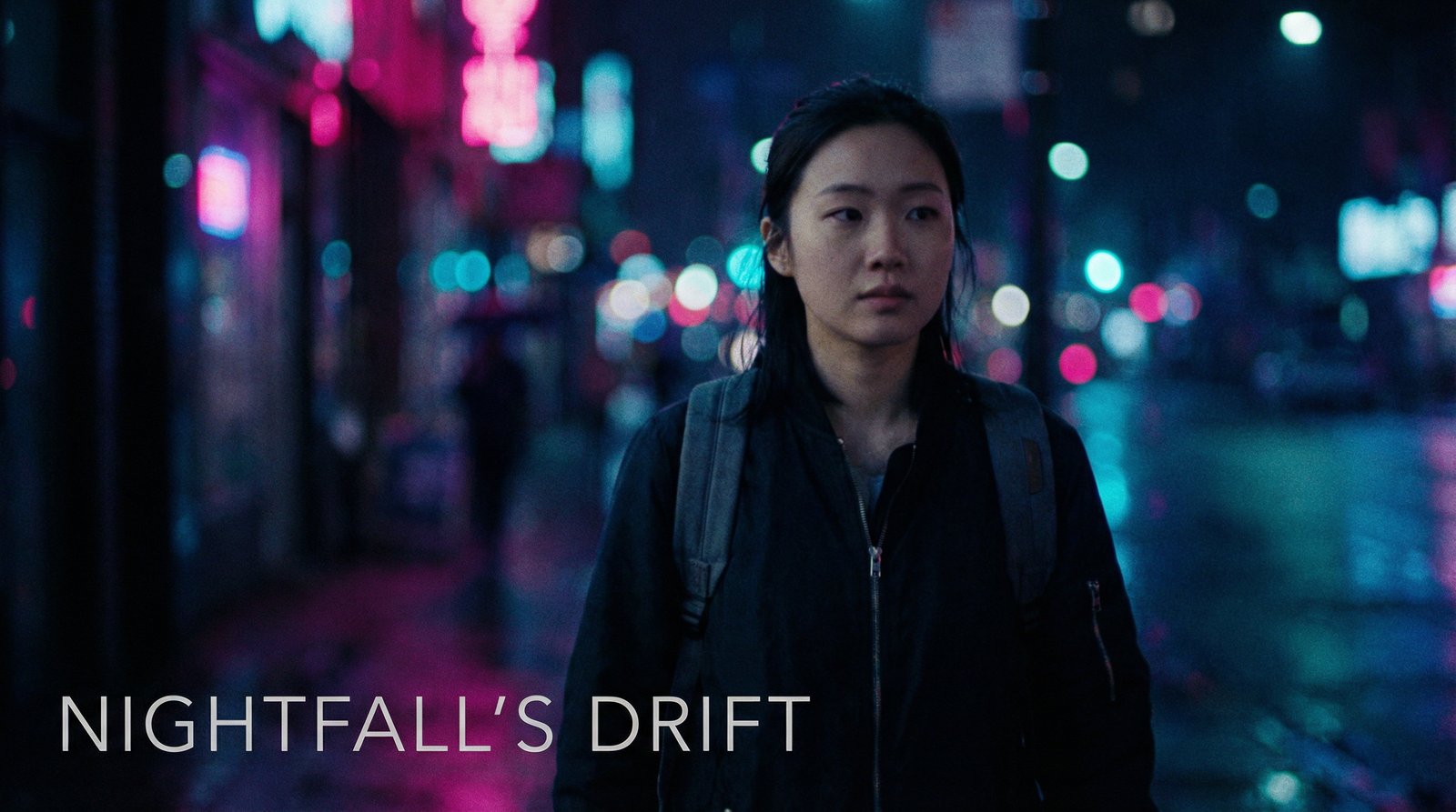 媚黑城市夜景短片视频